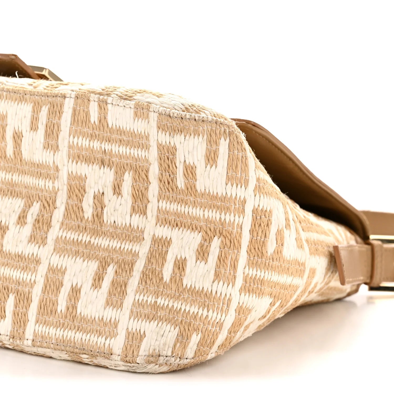 Raffia Mama Baguette Beige