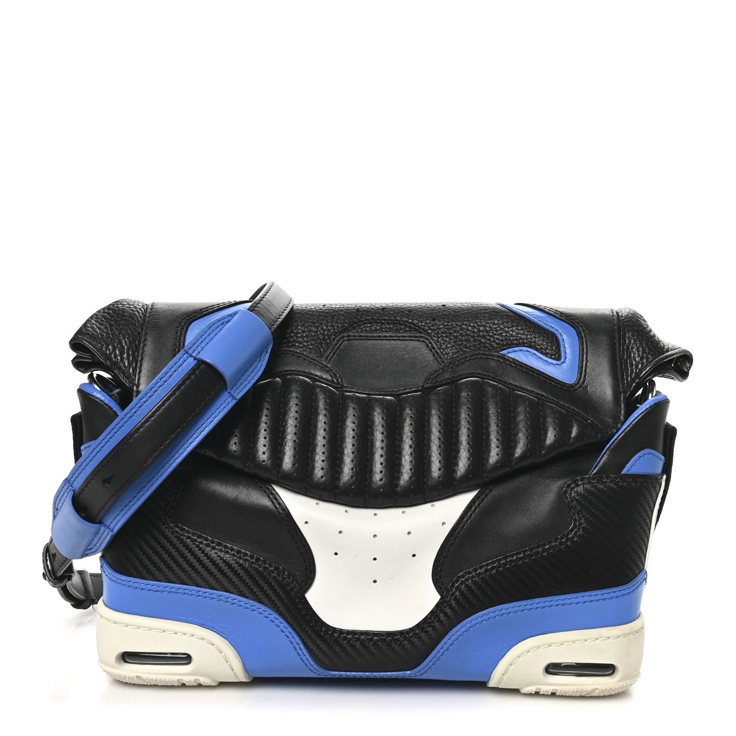 Perforated Calfskin Large Sneaker Sling Black Airforce