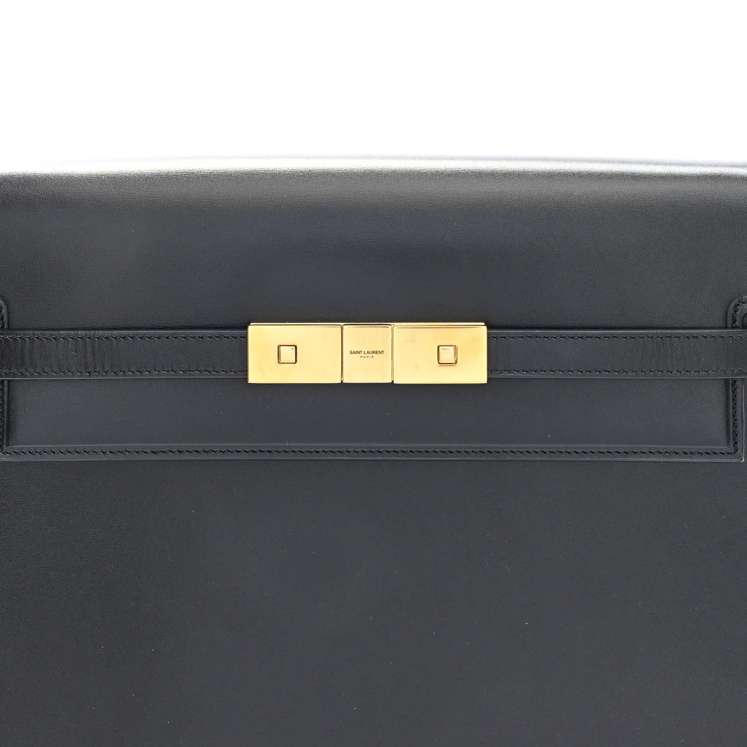 Smooth Calfskin Manhattan Shoulder Bag Black