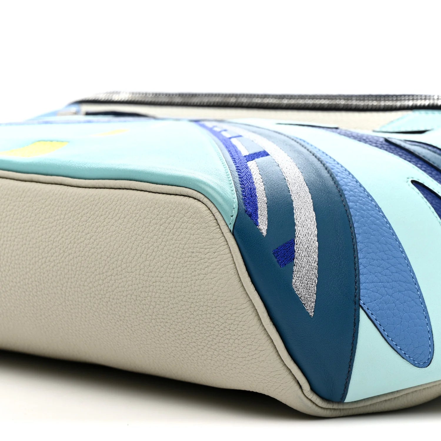 Togo Swift Endless Road Cityslide Belt Bag GM Gris Perle Bleu Electrique