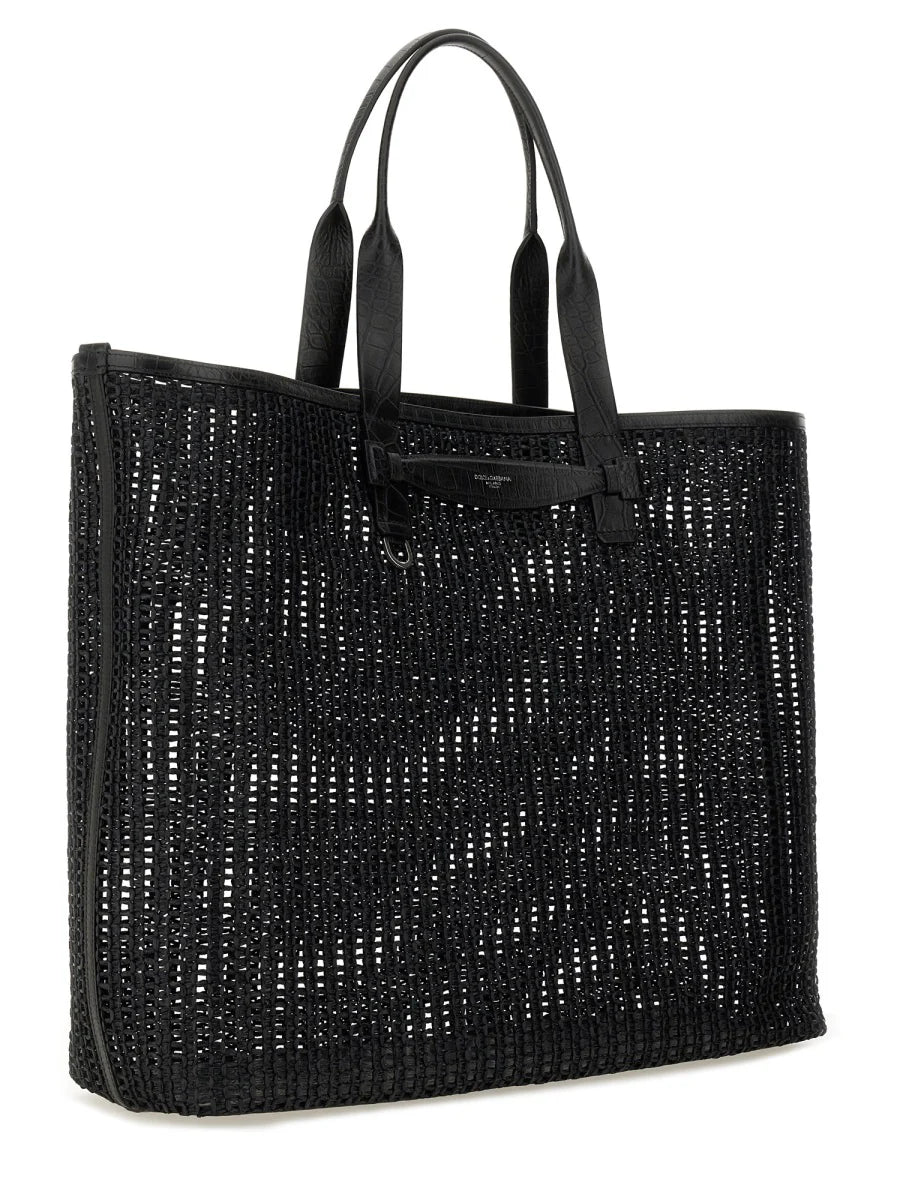 WOVEN MESH SHOPPING BAG