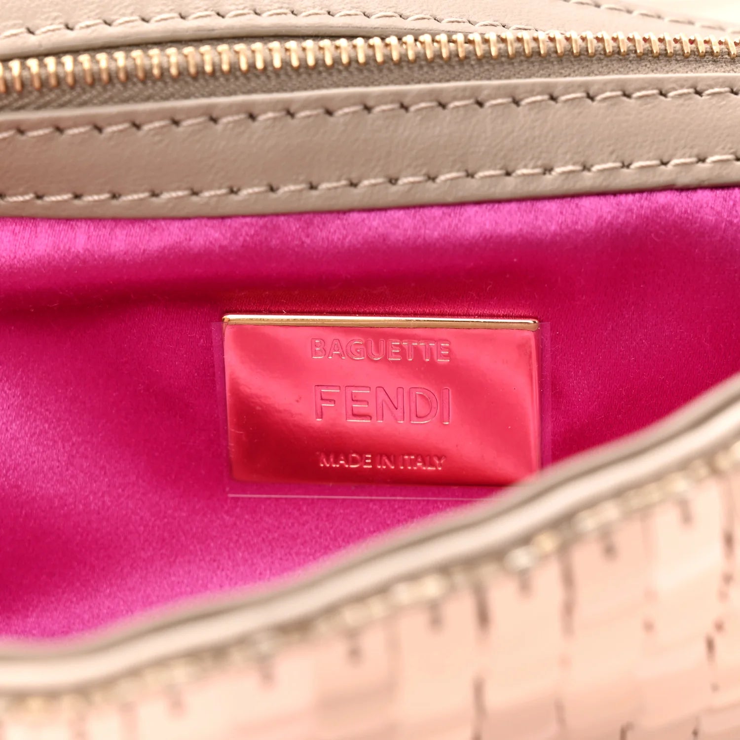 Sequin Paillettes Vitello Grace Sex and the City Baguette Tortora