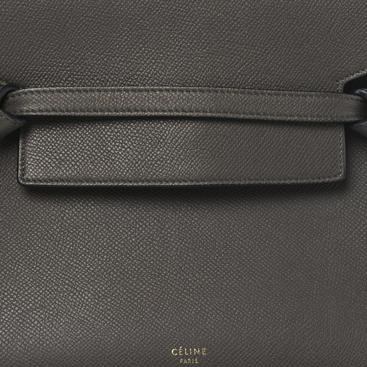 Grained Calfskin Micro Belt Bag Grey