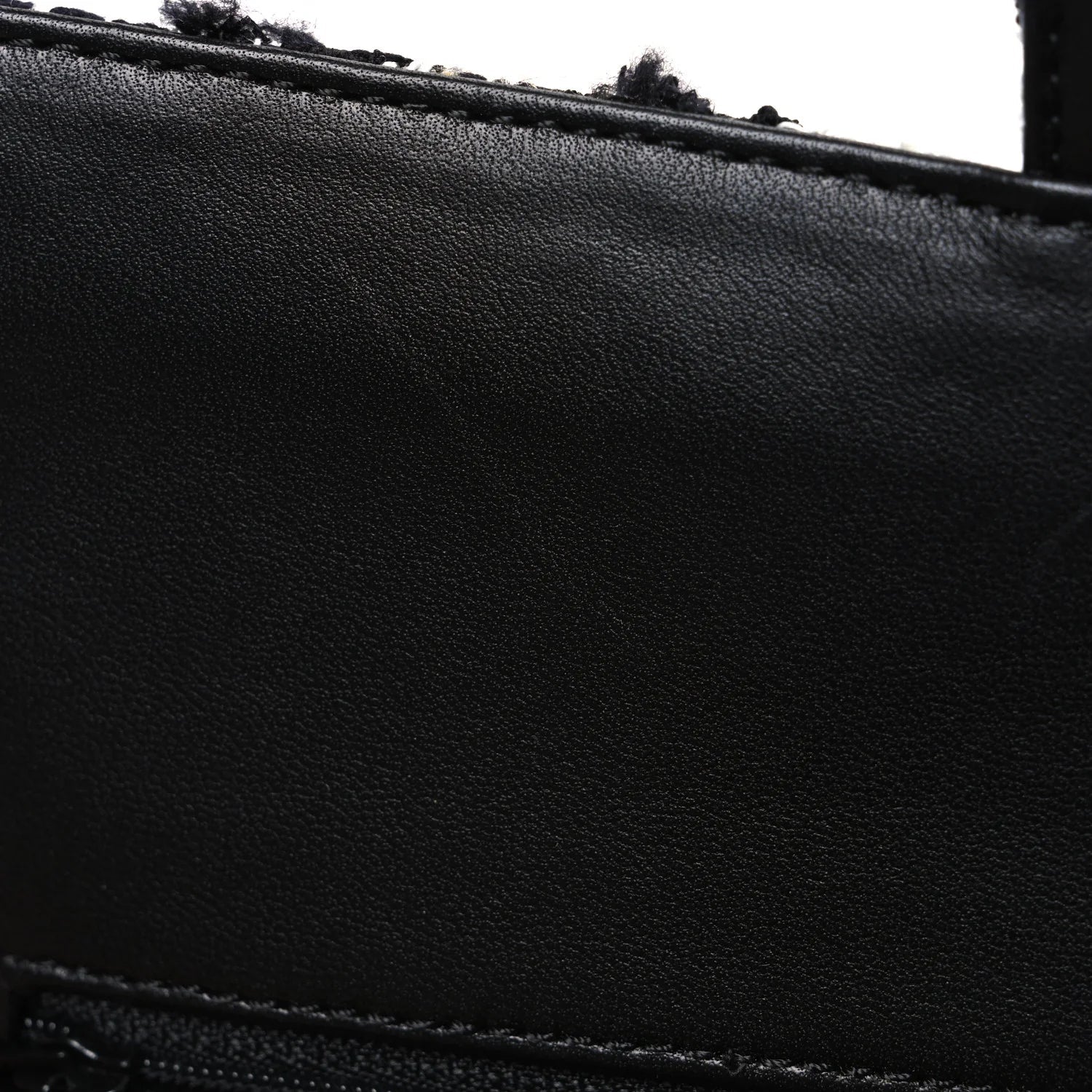 Tweed Quilted Medium Double Flap Black Ecru White