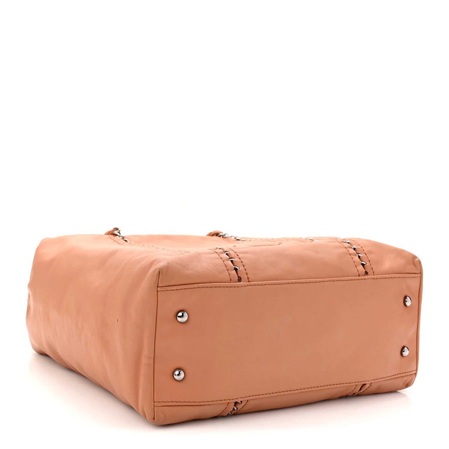 Smooth Calfskin Luxe Ligne Tote Dark Beige