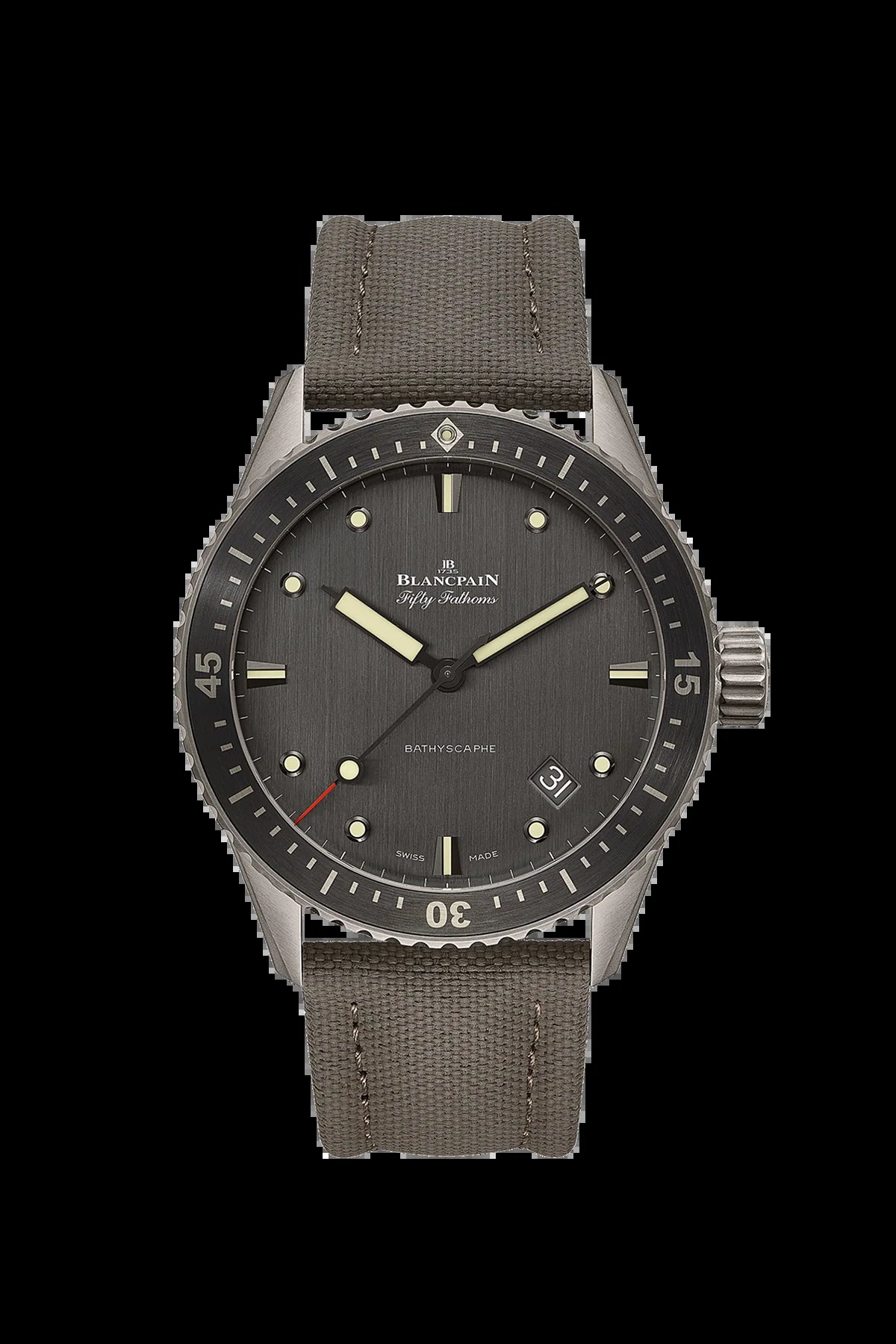 Unworn  Fifty Fathoms Bathyscaphe, Titanium and Ceramic, 43Mm, Ref# 5000-1210-G52A, Box and Papers