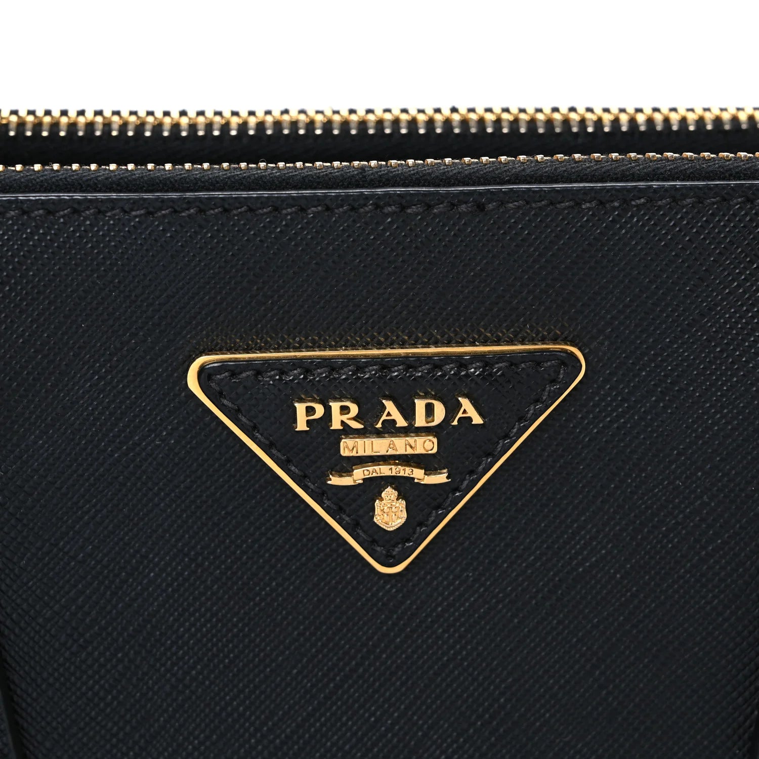 Saffiano Small Galleria Double Zip Tote Black