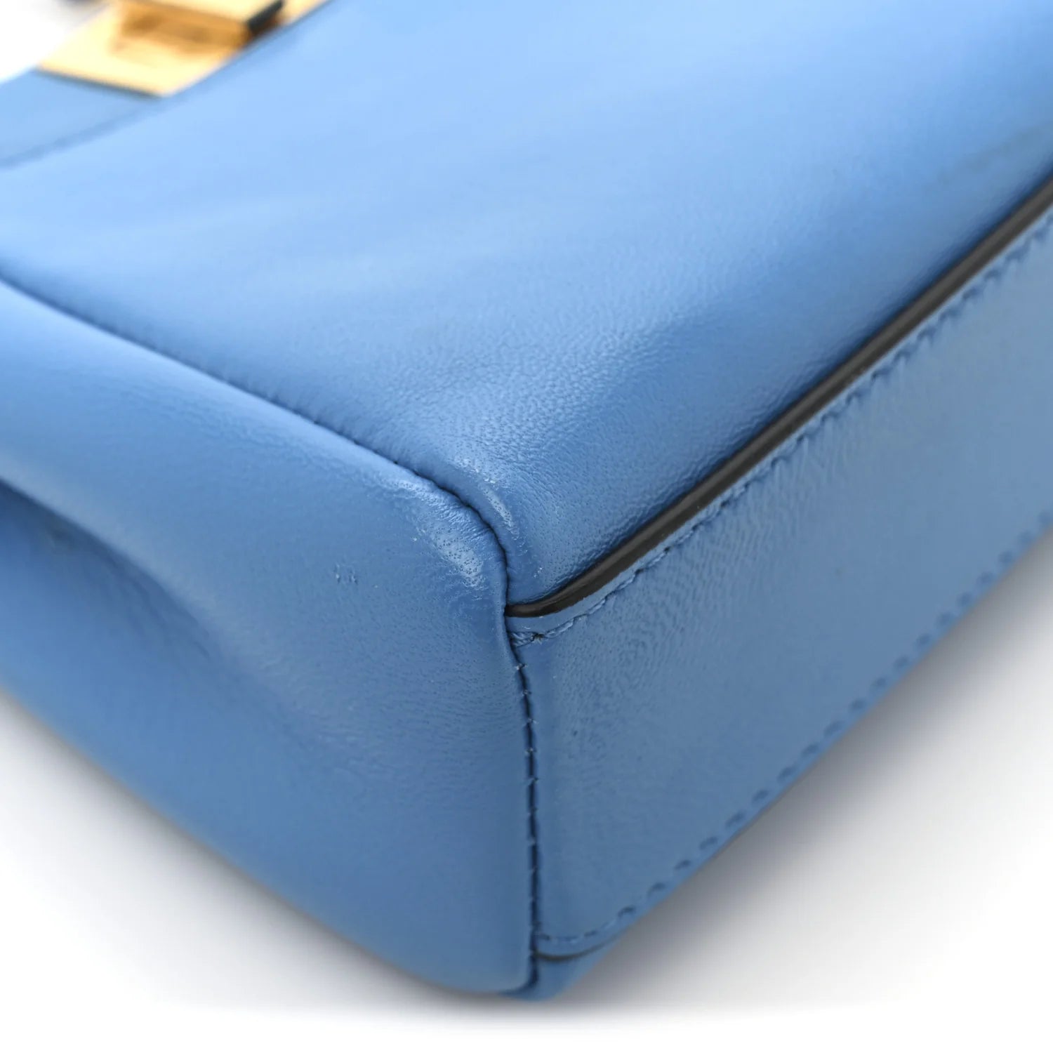 Shiny Nappa Micro Peekaboo Iconic Satchel Blue Royal