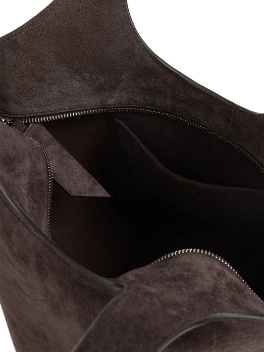 LA SCOOP MEDIUM LEATHER SHOULDER BAG