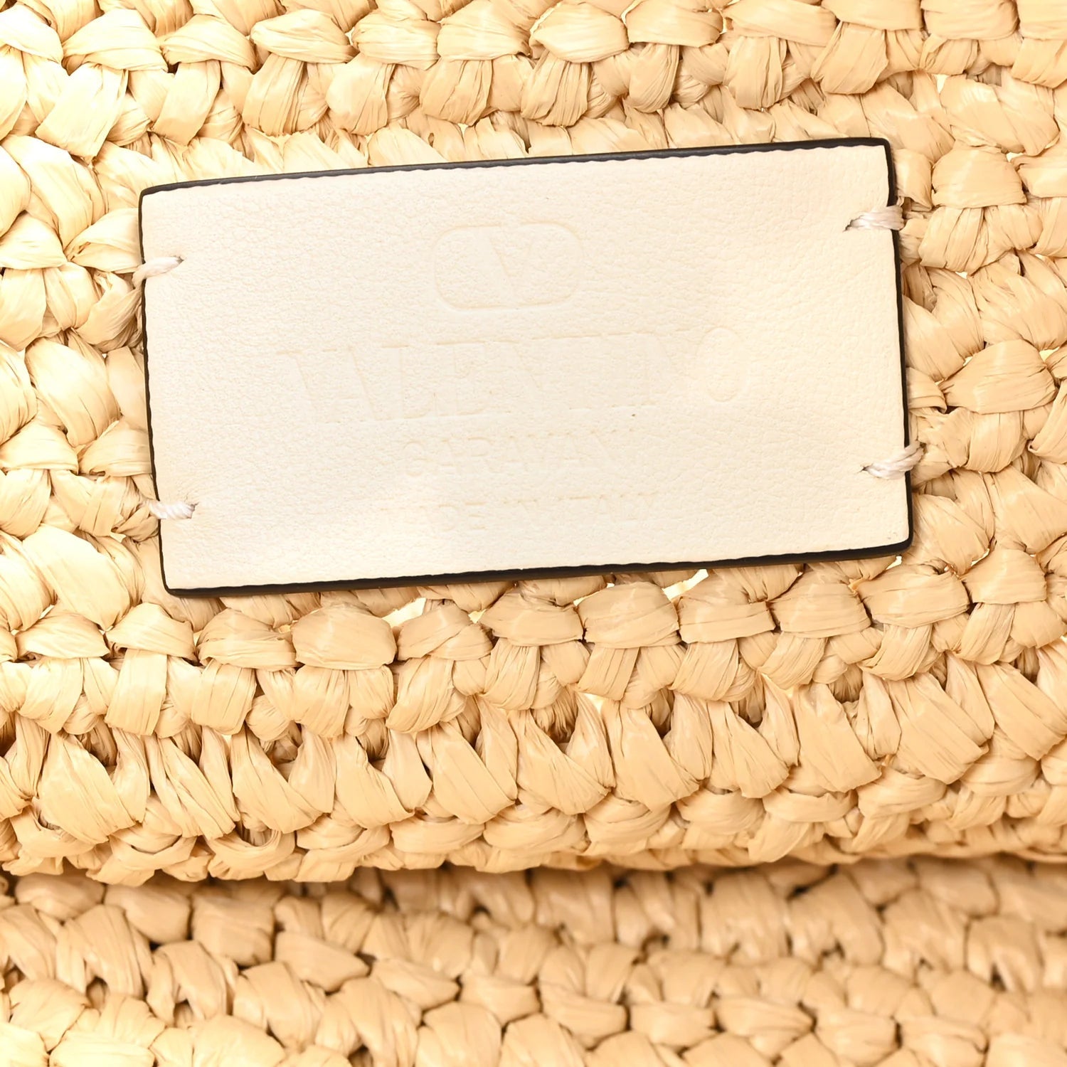 Raffia V Shoulder Bag