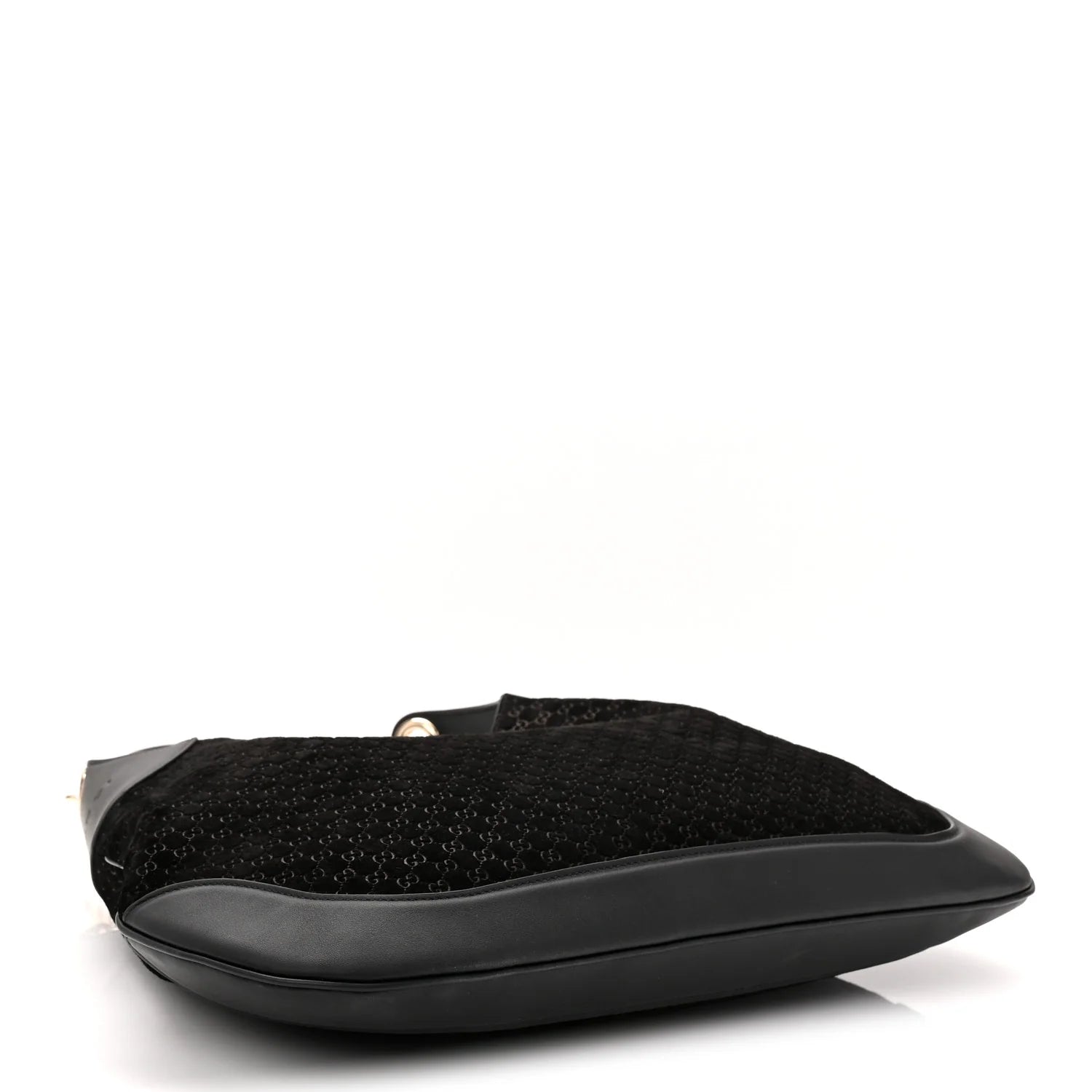 Suede Micro GG Calfskin B Medium Shoulder Bag Arabella Black