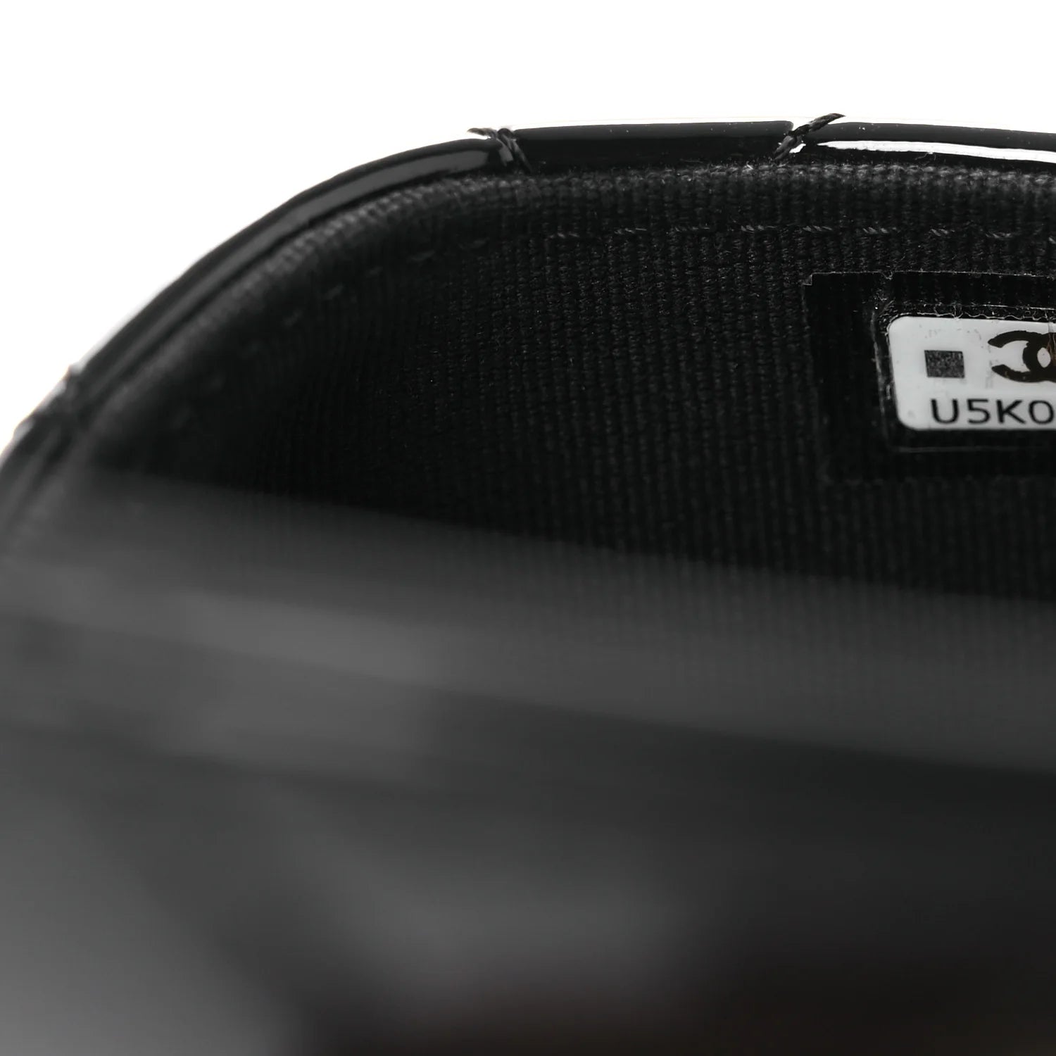 Patent Enamel Quilted Coco Hearts Clutch with Chain Black