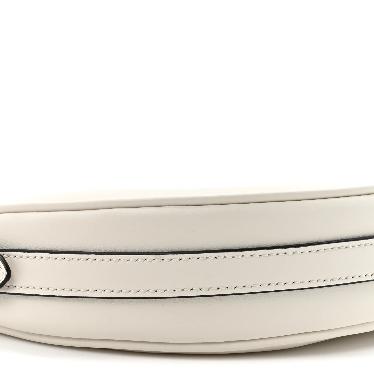 Soft Calfskin Small Arque Shoulder Bag White