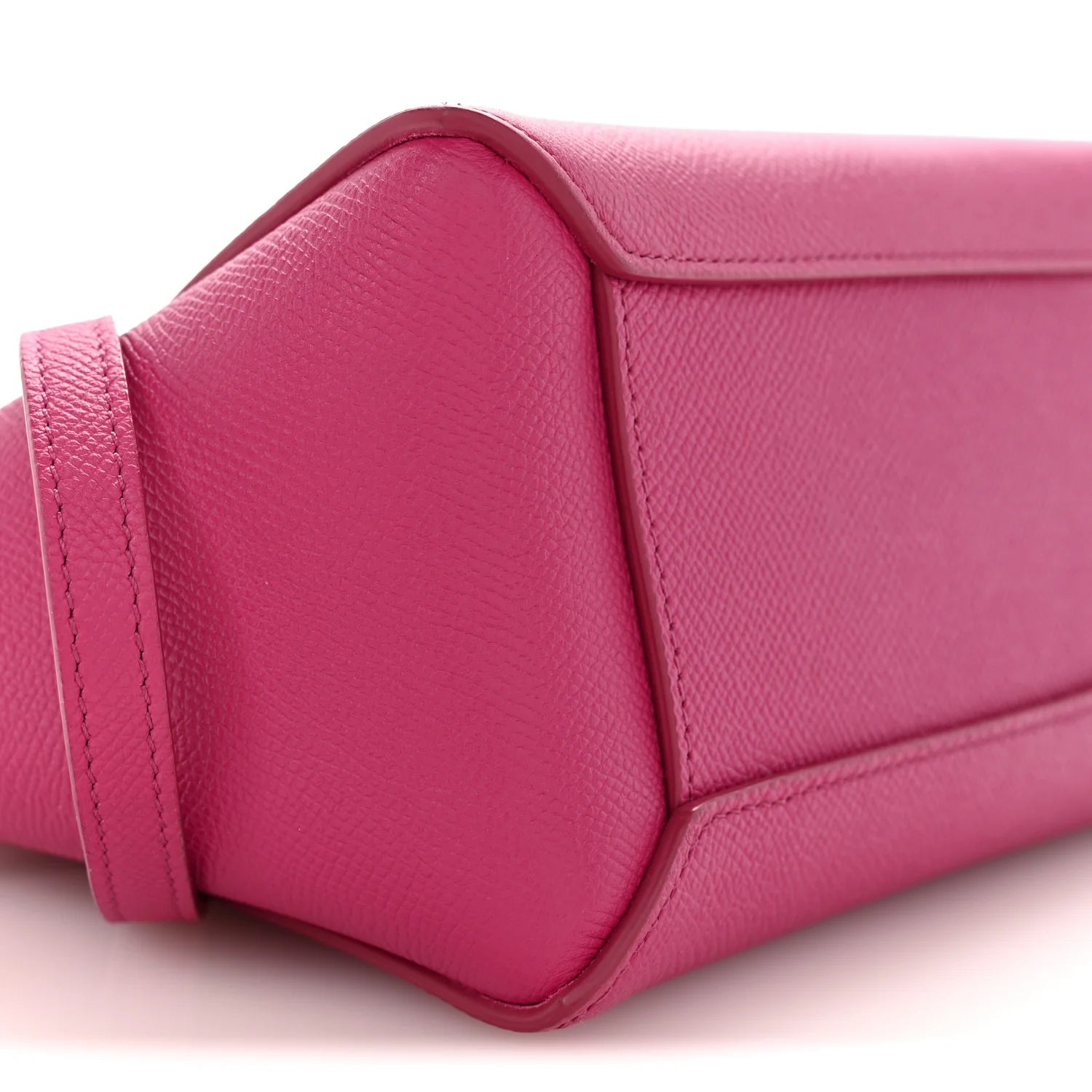 Grained Calfskin Nano Belt Bag Raspberry
