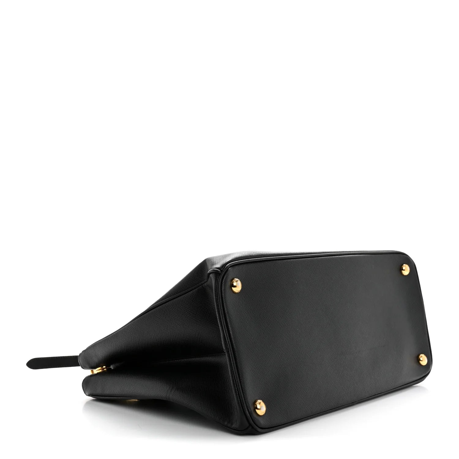 Saffiano Lux Medium Galleria Double Zip Tote Black