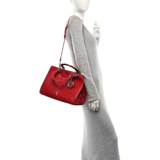 Crocodile Large Diorissimo Red