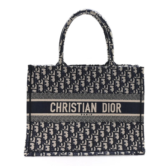 Oblique Medium Book Tote Blue Multicolor