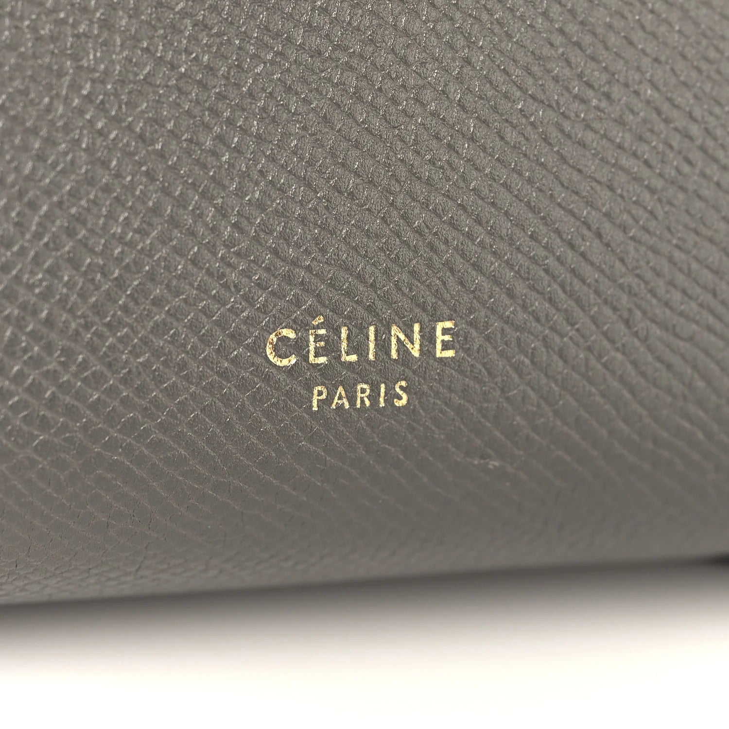 Grained Calfskin Micro Belt Bag Grey