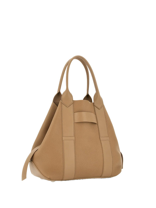 SCRIPT MEDIUM SHOPPING BAG in HAMMERED LEATHER