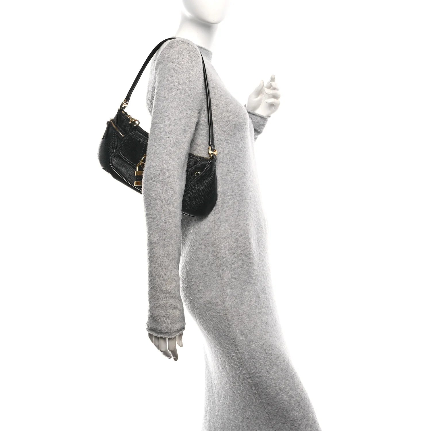 Grained Calfskin the 99 Shoulder Bag Black