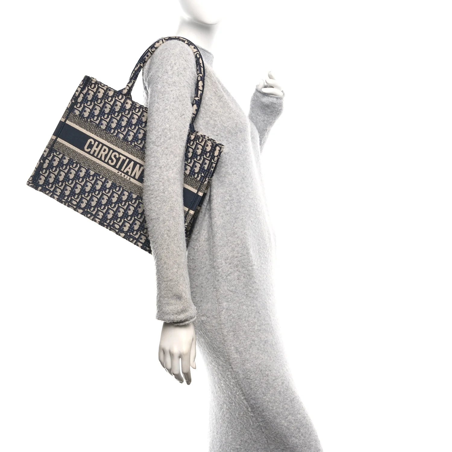 Oblique Medium Book Tote Blue Multicolor