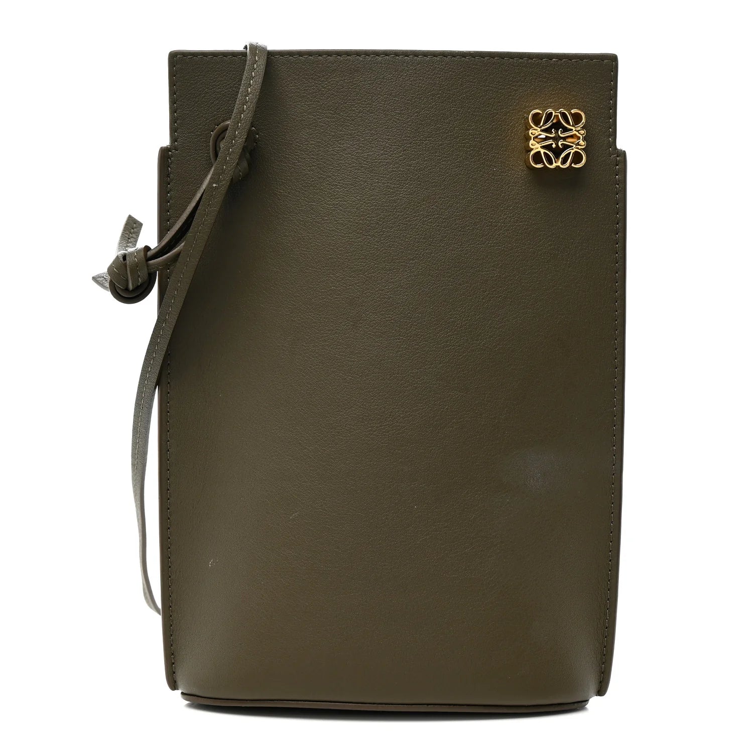 Smooth Calfskin Dice Pocket Khaki Green