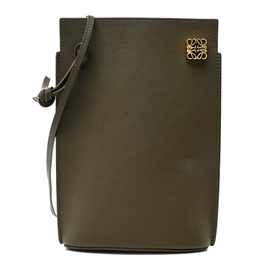 Smooth Calfskin Dice Pocket Khaki Green