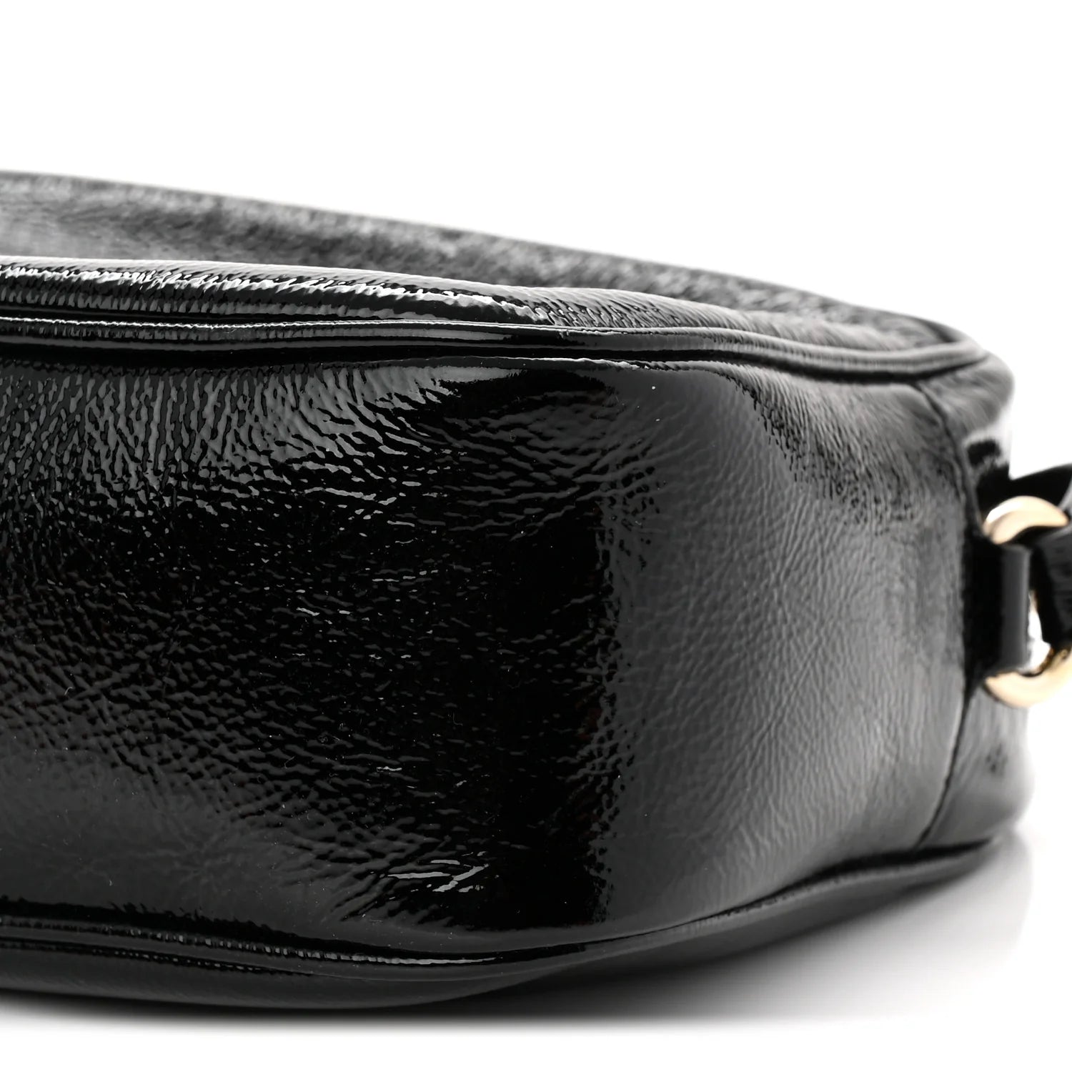 Soft Patent Small Soho Disco Bag Black