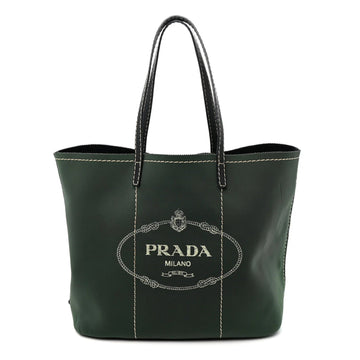 Neoprene Shopping Logo Tote Green