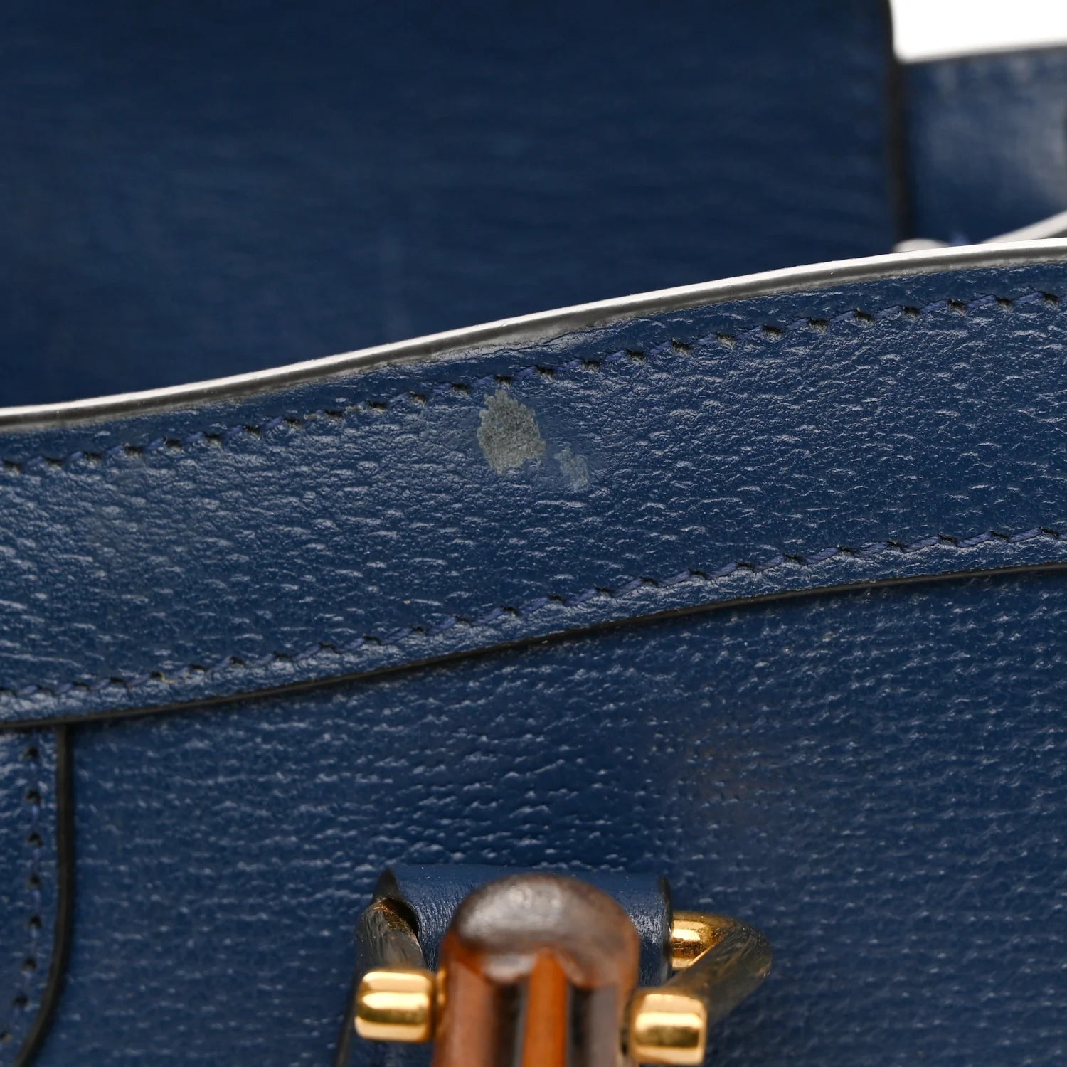 Textured Dollar Calfskin Web Small Diana Tote Bag Royal Crop