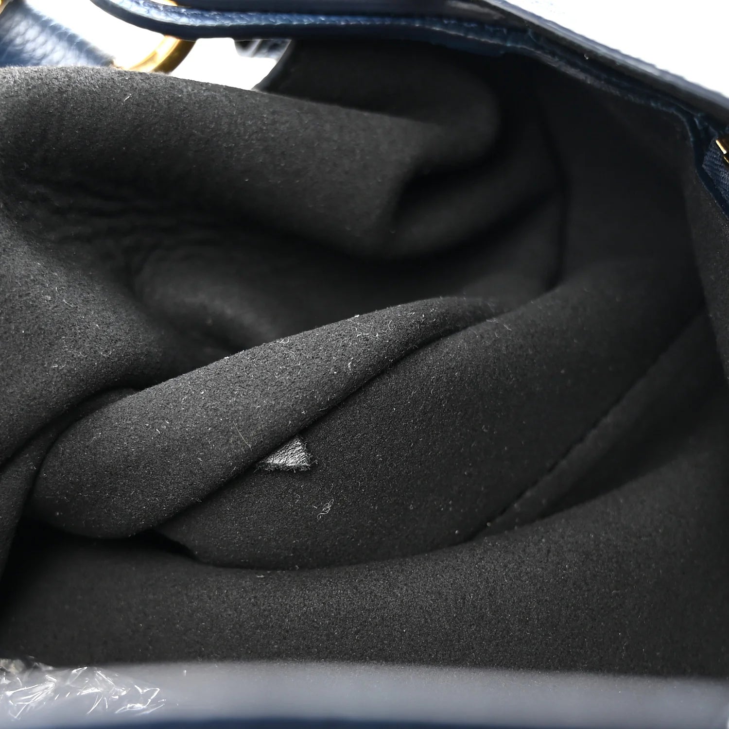 Grained Calfskin Large Tara Crossbody Denim Blue