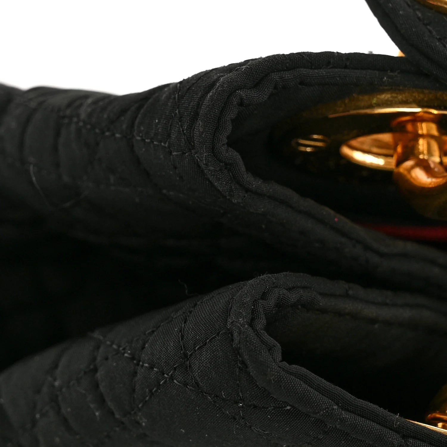 Nylon Cannage Medium Lady Dior Black