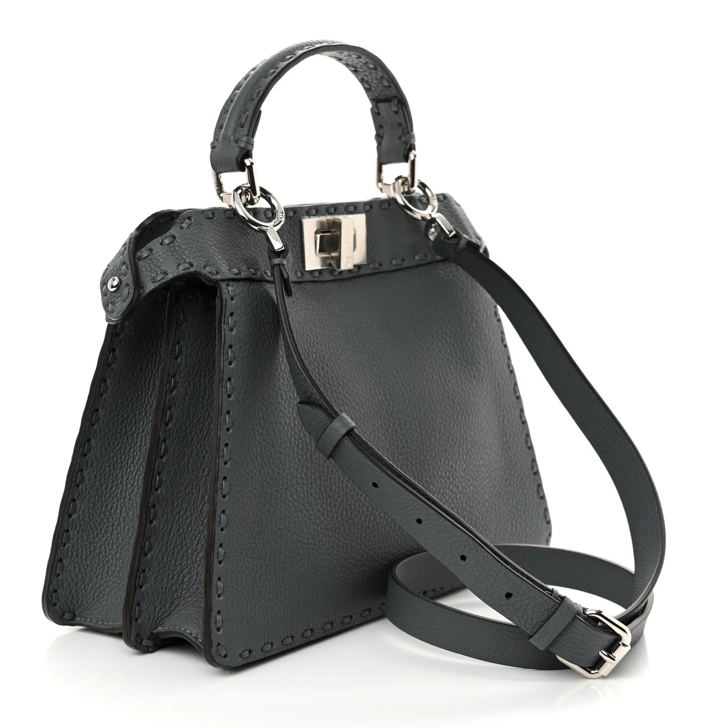 Cuoio Romano Selleria Chamois Small Peekaboo I SEE U Satchel Tempesta