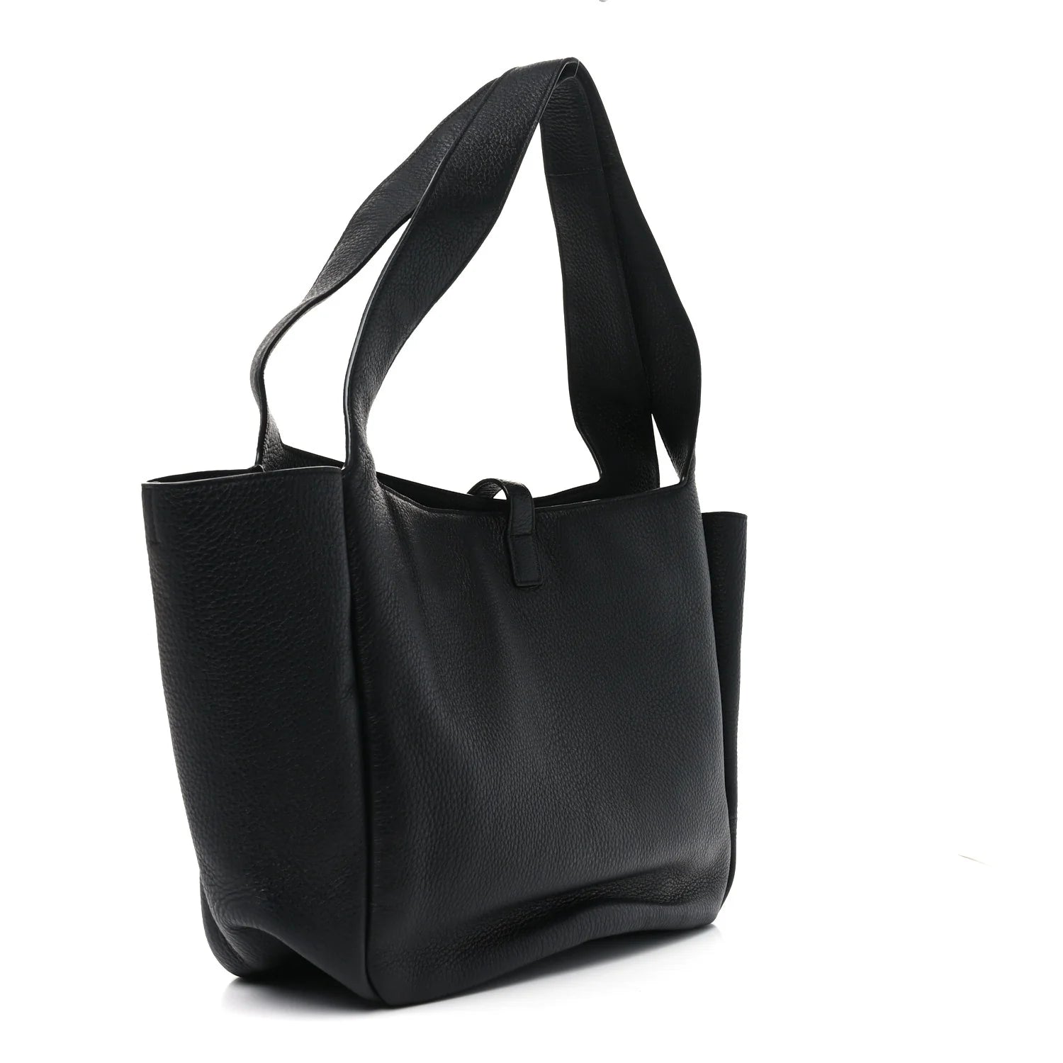 Grained Deerskin Bea Tote Black