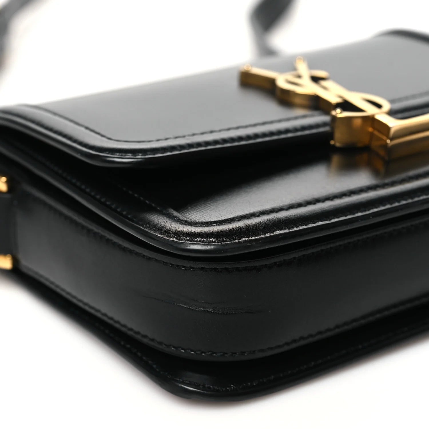 Smooth Calfskin Small Solferino Satchel Black