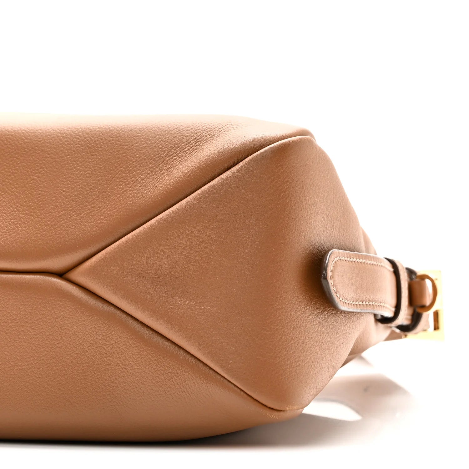 Soft Calfskin Medium Aimee Shoulder Bag Caramel
