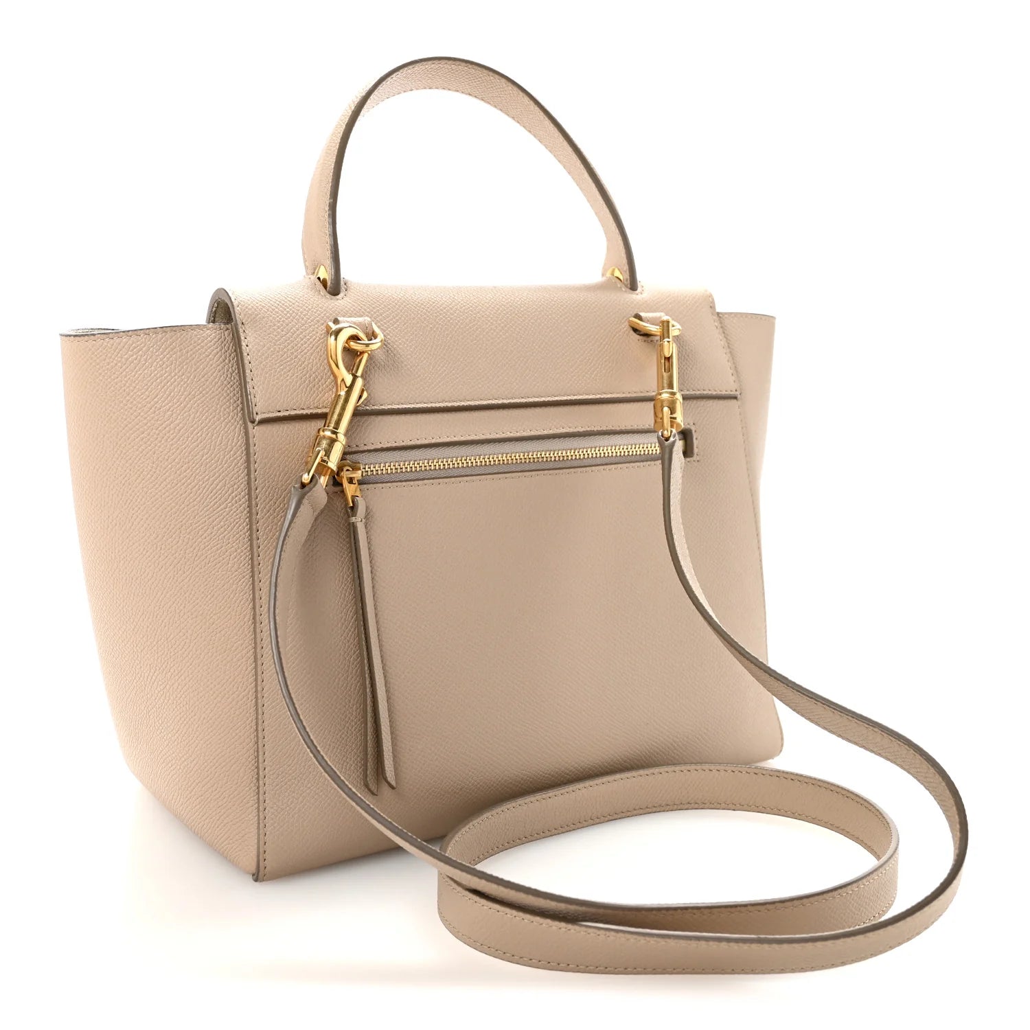 Grained Calfskin Micro Belt Bag Light Taupe