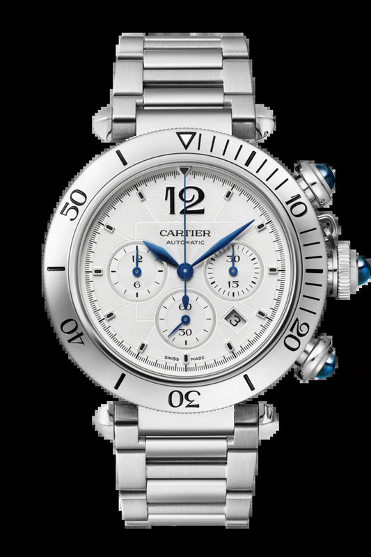 Unworn  Pasha De  Chronograph, Stainless Steel, 41Mm, Ref# WSPA0018, Box and Papers