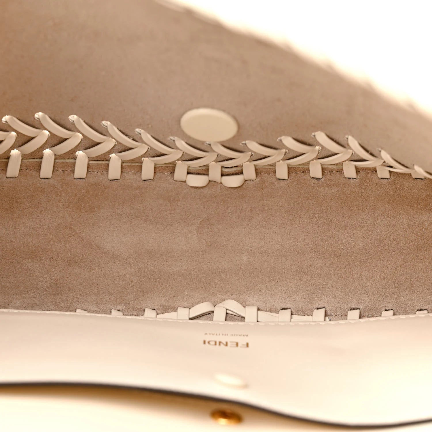 Vitello King Ceylon Woven Baguette White Ice