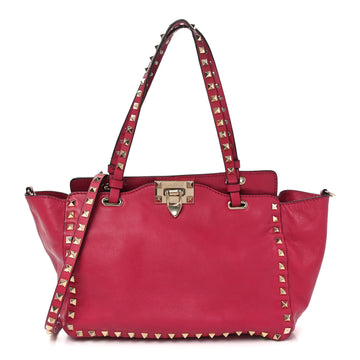 Vitello Small Rockstud Tote Cyclamin
