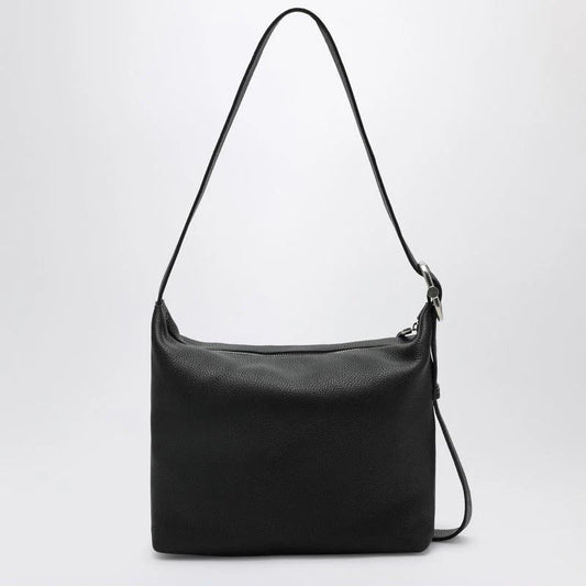 LOOP HOBO BAG in BLACK GRAINED LEATHER