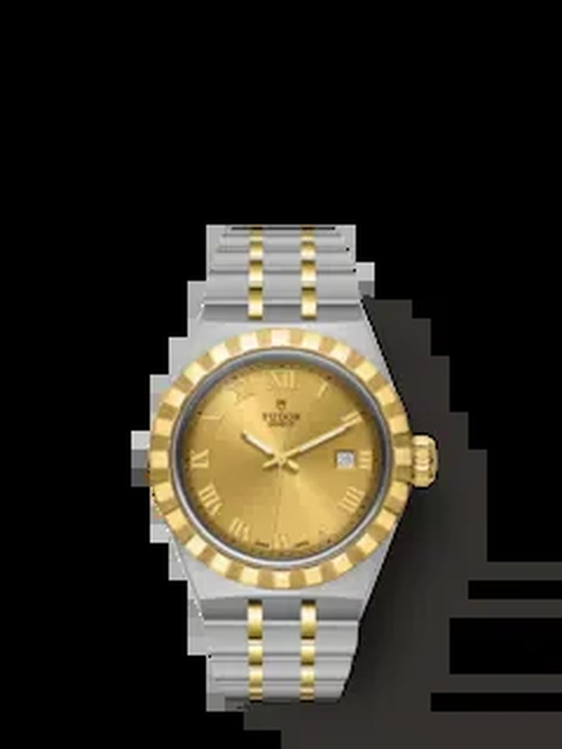 Royal, Stainless Steel and 18K Yellow Gold, 28Mm, Ref# M28303-0004