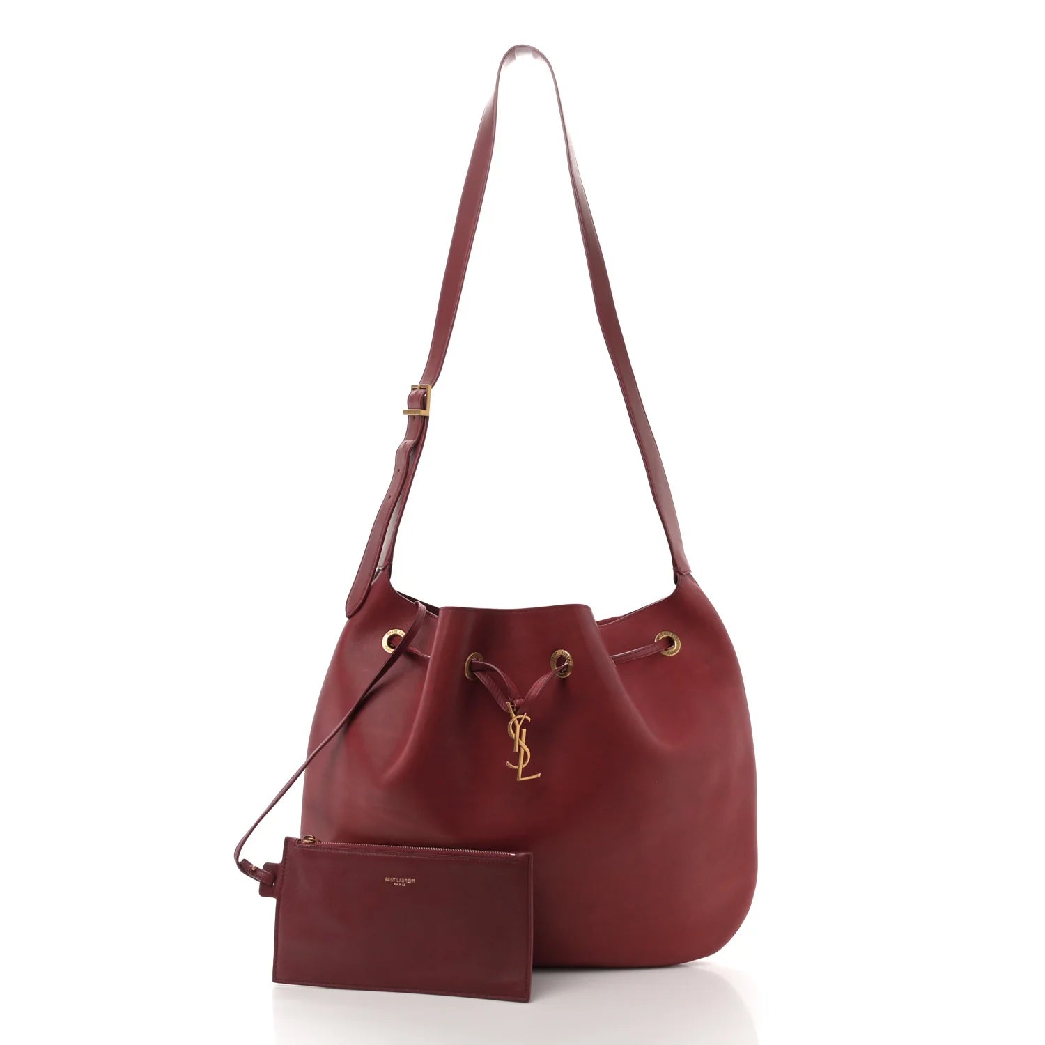 Smooth Calfskin Paris VII Large Flat Hobo Red