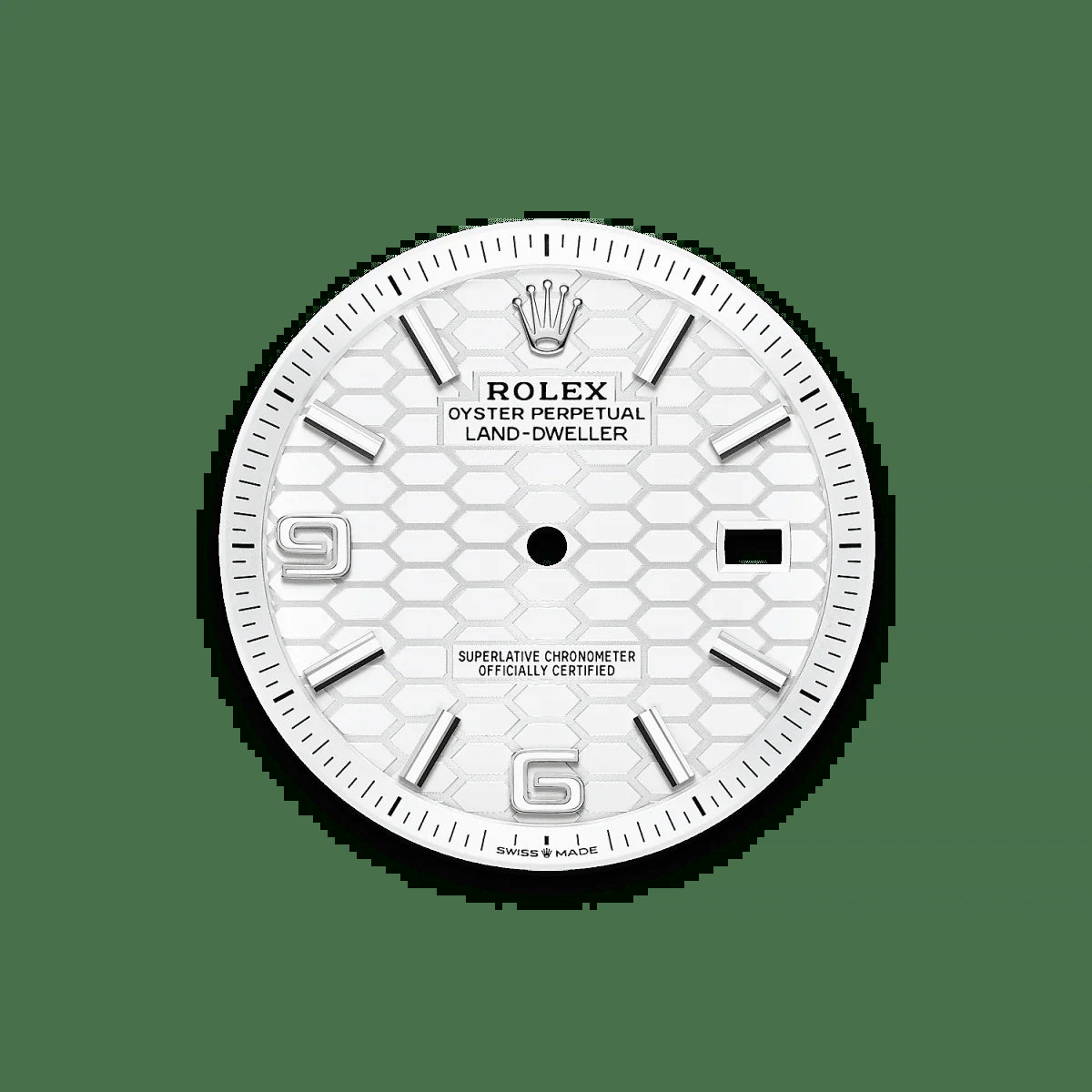Unworn 2025,  Land-Dweller 40, Oystersteel and 18K White Gold, Intense White Dial, Fluted Flat Jubilee, Ref# 127334-0001, Box and Papers