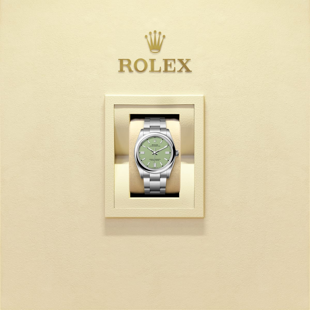 Unworn 2025,  Oyster Perpetual, Oystersteel 41Mm, Pistachio-Green Dial, Domed Oyster, Ref# 134300-0006, Box and Papers