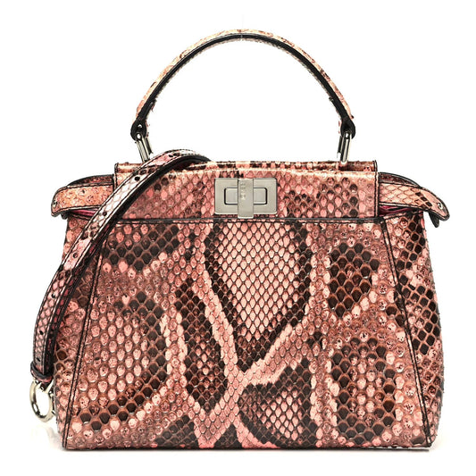 Snakeskin Shiny Nappa Mini Peekaboo Iconic Satchel Lollypop