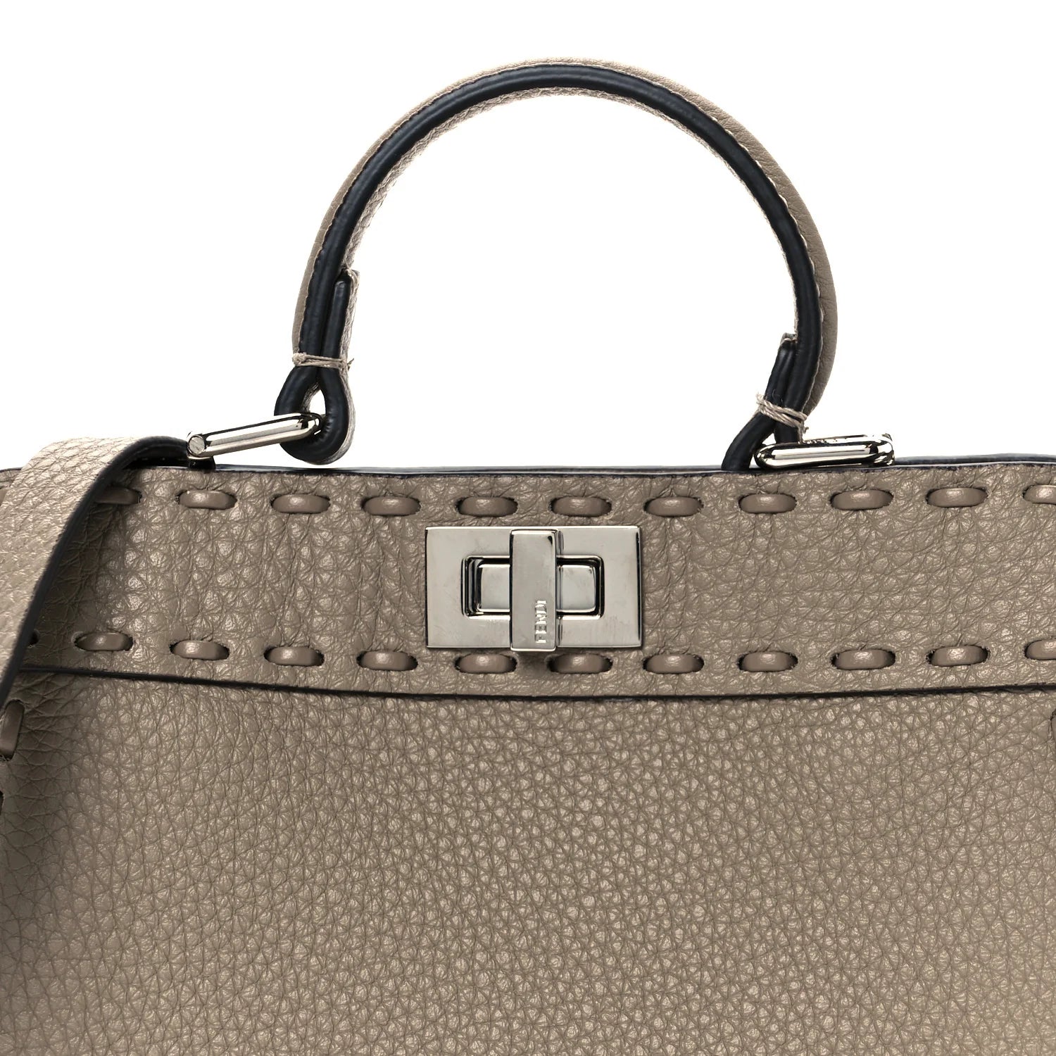 Cuoio Romano Selleria Mini Peekaboo I SEE U Iconic Satchel Fettuccia