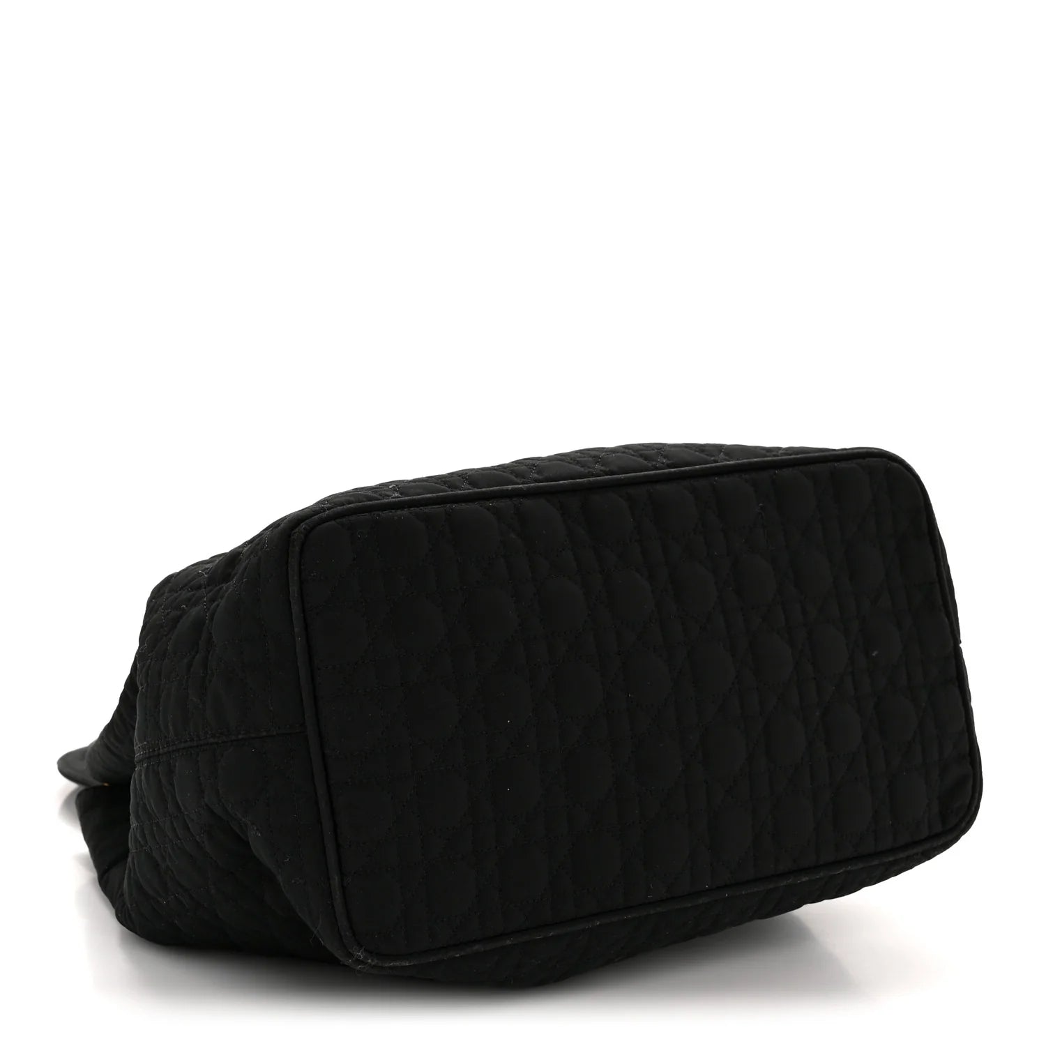 Nylon Cannage Medium Lady Dior Black