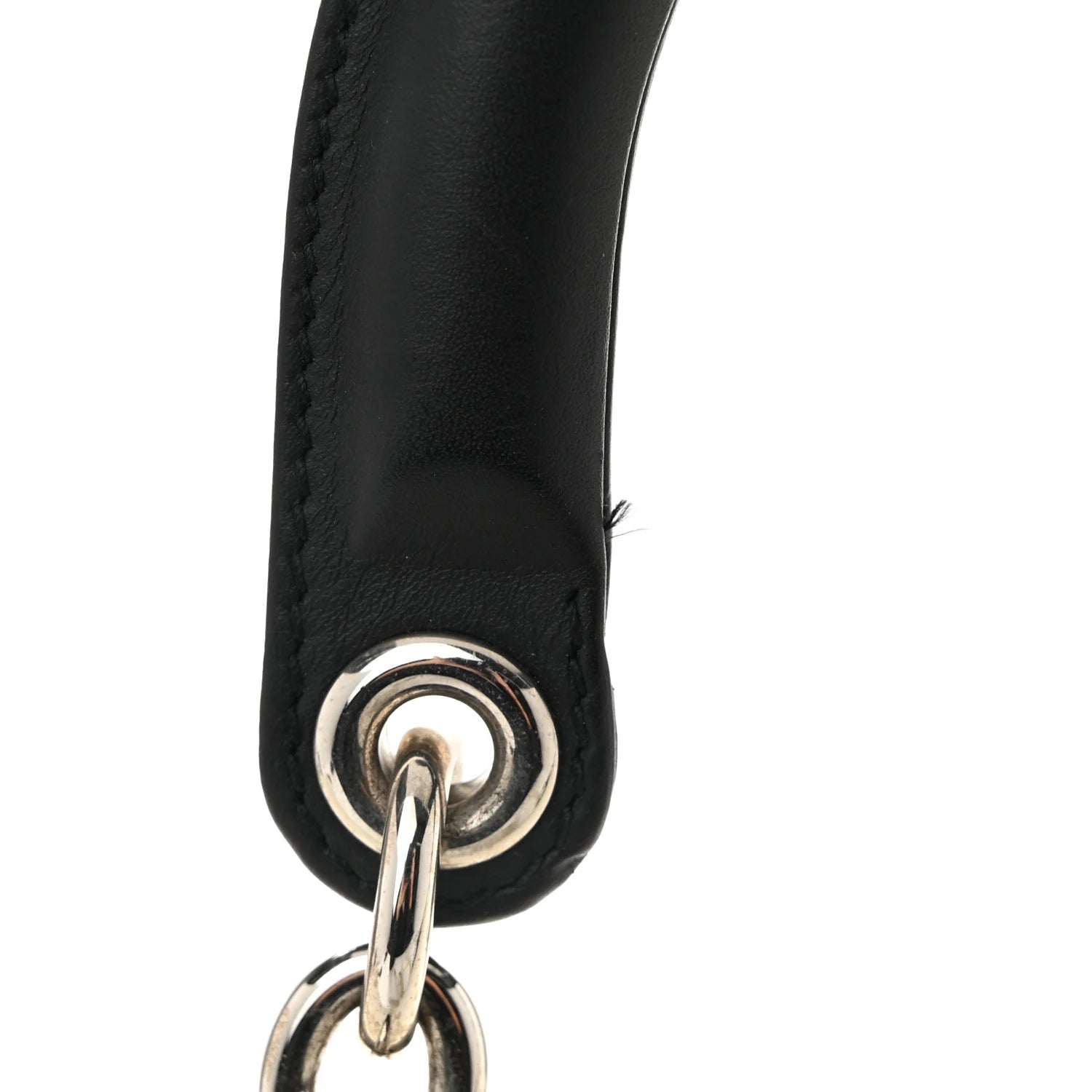 Smooth Calfskin Bi-Color Medium Be Dior Flap White Black