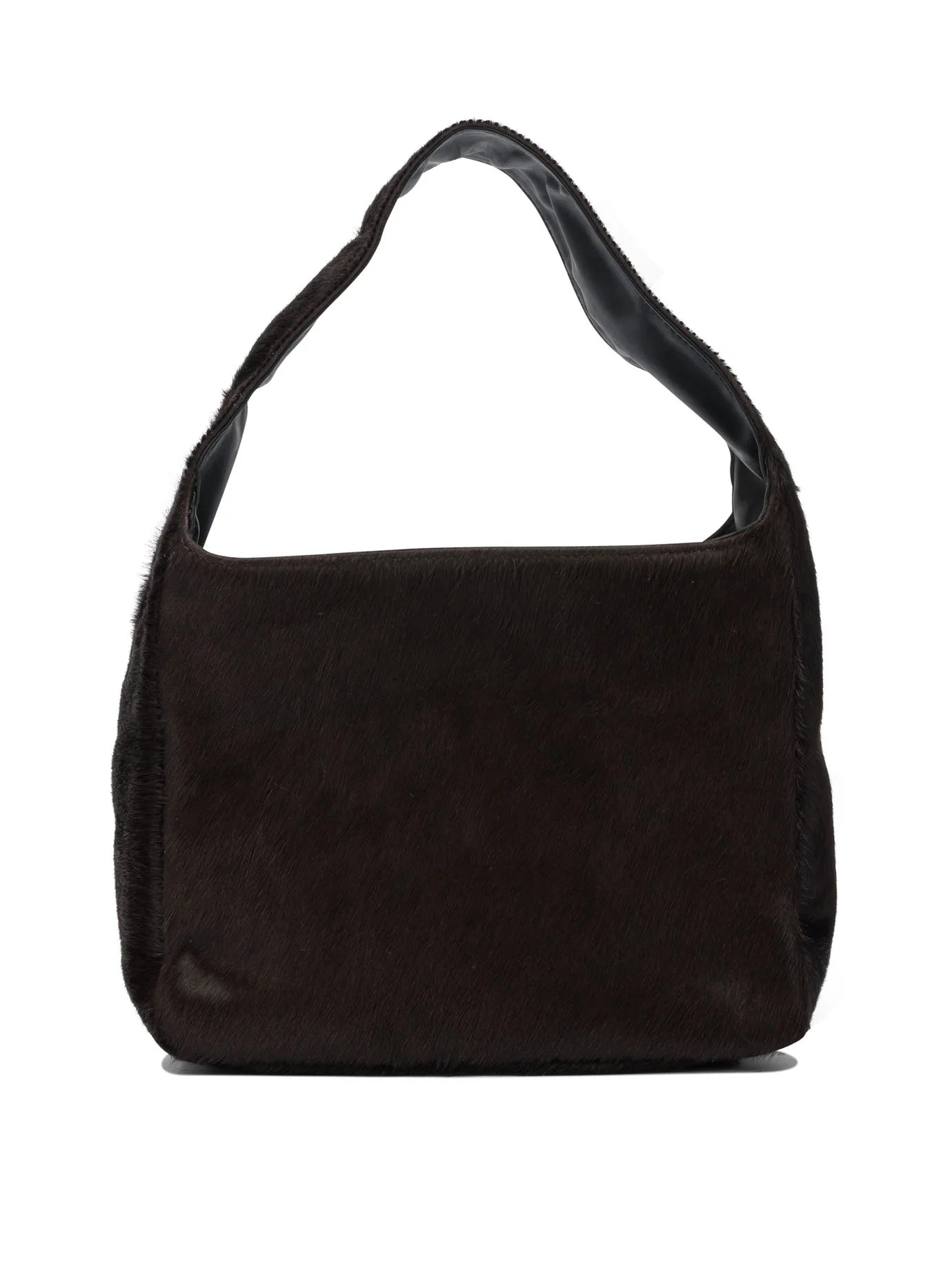 CHOCOLATE COW LEATHER SHOULDER BAG